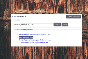 Search function, by keyword